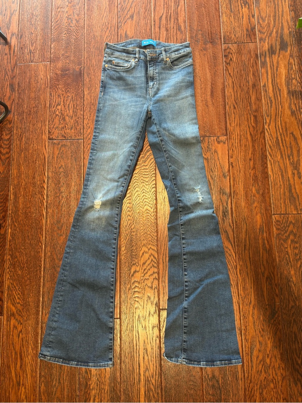 MiH Mid Wash Flare Jeans for Women - Blue